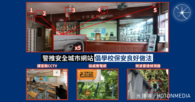 警推安全城市網站 倡課室裝CCTV 學校設感應電網 微波雷達偵測器