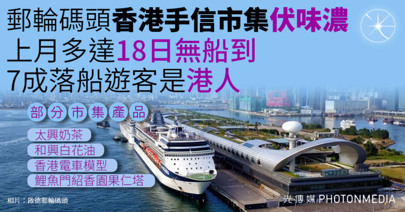 郵輪碼頭「香港手信市集」伏味濃 上月多達18日無船到 7成落船遊客是港人