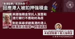 「香港監察」促英政府回應港人被扣押強積金 斥滙豐渣打不應助紂為虐進行政治報復