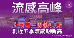 流感高峰｜上月首三周錄88死 創近五季流感期新高