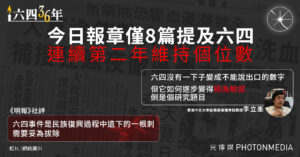 六四36〡連續兩年個位數報道  《明報》社評先讚國家成就 再拔六四這根「刺」