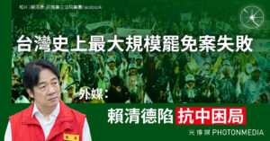 台灣史上最大罷免案失敗　外媒：賴清德陷「抗中困局」