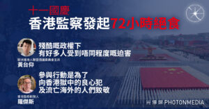 十一國慶｜香港監察發起72小時絕食 抗議北京打壓港人